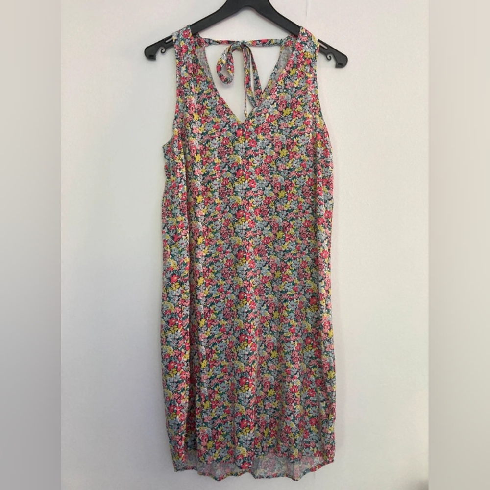 GAP Orange Green Halter Mini Sundress